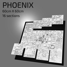 3d fénix digital archivos stl expediente mapa ciudad Arte impreso punto referencia modelo horizonte arquitectura 3d print model - Mito3D