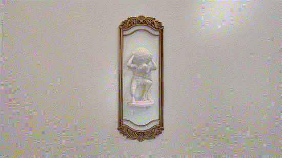 3d picture model frame 2 atlas decor art wall wallart sculpture bust louvre baroque world 3d print model - Mito3D