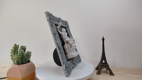 3d picture model frame desktop stand - laocoon Home remix design back easy to print organic supports desk wall vertical horizontal decoration classical art sculpture 3d print model - Mito3D