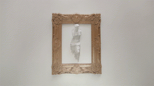 3d picture model frame venus home decor art frame wall wallart sculpture bust louvre old baroque venus  3d print model - Mito3D