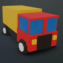 3d piksel kamyon oyun araba Sanat oyuncak 3d print model - Mito3D