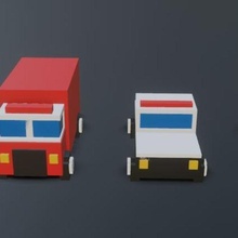 3d piksel Araçlar oyun kamyon araba Sanat oyuncak 3d print model - Mito3D