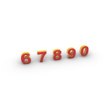 3d print - numbers 5 7 8 9 0 250mm art number letter letters school learn abc kids alphabet 3d print model - Mito3D