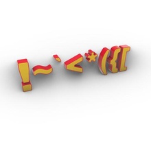 3d impression ponctuation panneaux 250mm lettre lettres école apprendre abc gamins alphabet 3d print model - Mito3D