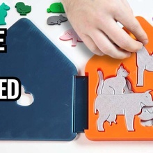 3d print farm house game animal cat cow dog kids mouse pig puzzle rabbit skill toy 3d print model - Mito3D