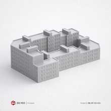 3d Yazdır minyatür bina rb sp md 002 mimari yazdırılabilir model ev Kent kentsel stl 3dprint 3dmodel yapı pencere Sanayi dış modüler 3dasset kapı sokak 3d print model - Mito3D
