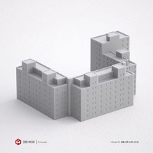 3d Yazdır minyatür bina rb sp md 018 mimari yazdırılabilir model ev Kent kentsel stl 3dprint 3dmodel yapı pencere Sanayi dış modüler 3dasset kapı sokak 3d print model - Mito3D