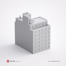 3d Yazdır minyatür bina rb us ny 001 mimari yazdırılabilir model ev Kent kentsel stl 3dprint 3dmodel yapı pencere Sanayi dış modüler 3dasset kapı sokak 3d print model - Mito3D