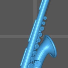Impressão 3d modelo de saxofone vários a música instrumento musicais jazz arte outros orquestra deco sax banda 3d print model - Mito3D