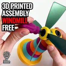 3d print ready assembly toy windmill 3d print model - Mito3D