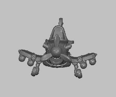 3d impression tester avion Jeu figure jouet facile poly attaque guerre cool dessin animé 3d print model - Mito3D