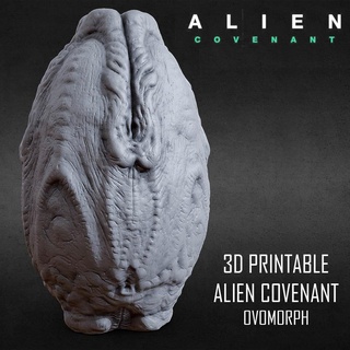3d stampabile alieno patto chiuso uovo puntello Prometeo facehugger hrgiger giger xenomorfo alienegg chestburster aliencovenant OVOMORPH orrore 3d print model - Mito3D