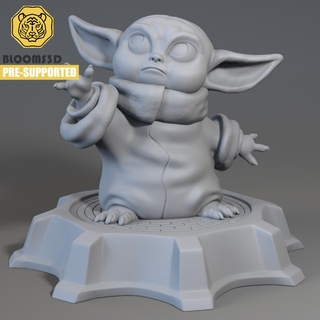 3d yazdırılabilir bebek Yoda Sanat heykelcik masaüstü adam baskı minyatür oyuncak insan stilize star savaşlar 3d print model - Mito3D