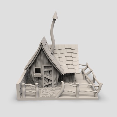 3d imprimible cabina casa choza bosque pequeña arquitectura bonita madera mini 3d print model - Mito3D