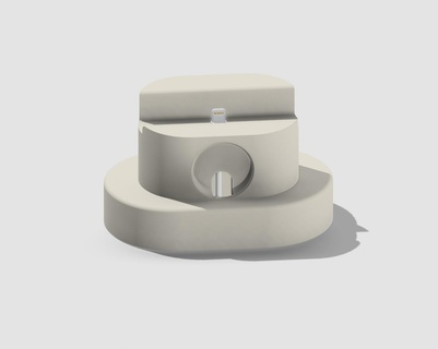 3d printable cell phone apple watch charging station stl file charger holder 3d print model - Mito3D