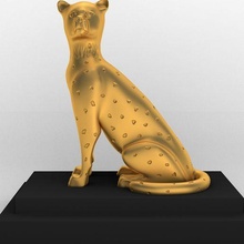3d imprimable cheetah panther jaguar art sculpture animel féroce nature prédateur jouet chat forêt DIY d'or tigre félin 3d print model - Mito3D