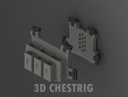 3d printable chest rig gen1 Game tactical airsoft m4 ar15 pistol magazine pouch wearable 3d print model - Mito3D