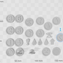 3d printable counters tokens onepagerules grimdark game future toy 3d print model - Mito3D