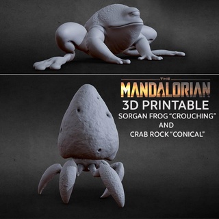 3d yazdırılabilir Yengeç Kaya konik sorgan kurbağa çömelme mandaloryalı oyun Yoda Boba fett savaşlar star Mandalore hınç bilimkurgu Yıldız Savaşları yaratık mitosaur Sarı mudhorn yengeç 3d print model - Mito3D