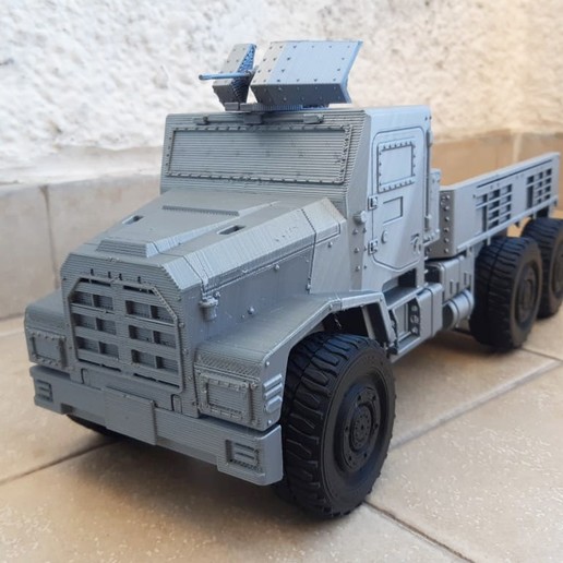 3d imprimable devoir zone guerre camion Jeu jeu vidéo DIY cargaison blindé combat véhicule 3D print model - Mito3D