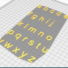 3d stampabile alfabeto inglese testo della lettera standard, carattere arial vari 3d print model - Mito3D