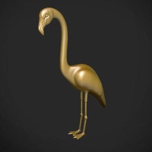 3d druckbar Flamingo Kunst Skulptur Vogel Rosa Garten Haus seufzen Statue Tier Spielzeug Fischer März 3d print model - Mito3D