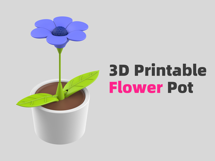 3d imprimable fleur pot décor décoration déco Accueil maison 3d print model - Mito3D