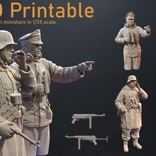 3d druckbar Deutsche Soldaten 1 35 Rahmen Soldat Panzer Besatzung ww2 Charakter Armee Miniaturen 3d print model - Mito3D