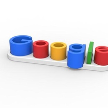 3d imprimível Google logotipo emblema brinquedo impressão 3d print model - Mito3D