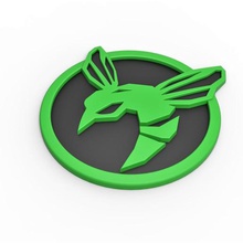 3d imprimíveis green hornet emblema vários quadrinhos sinal brinquedo cosplay printable imprimir o símbolo logotipo greenhornet verde 3d print model - Mito3D