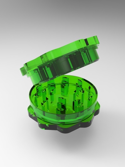 3d printable grinder 50mm pla petg or abs weed smoke grind cbd thc thcp tch delta p 8 3d print model - Mito3D