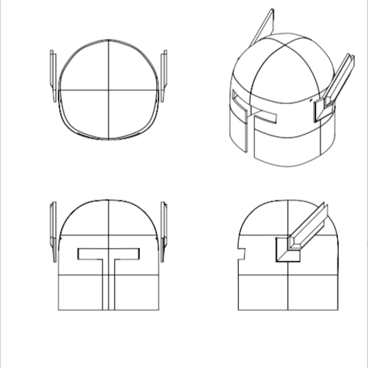 3d stampabile casco moda 3D print model - Mito3D