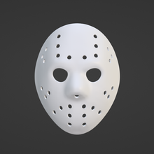 3d imprimible hockey máscara inspirado viernes 13th 3d print model - Mito3D