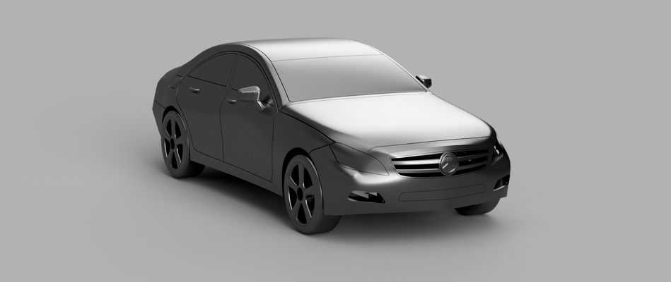 3d printable mercedes cls w218 body frame game printed printing rc car 3d print model - Mito3D