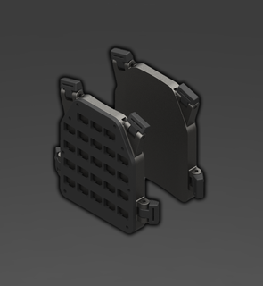 3d imprimible plato portador gen1 juego cofre plataforma táctico airsoft m4 ar15 pistola revista bolsa usable molle sistema 3d print model - Mito3D