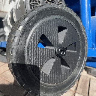 3d imprimable remplacement roues scheppach kompressor 205mm 10mm 58mm DIY réparation roue der compresseur air 3d print model - Mito3D