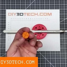 3d imprimíveis vara de centralização do gabarito ferramenta broca a perfuração guia para prensa haste ferramentas manuais 3d print model - Mito3D