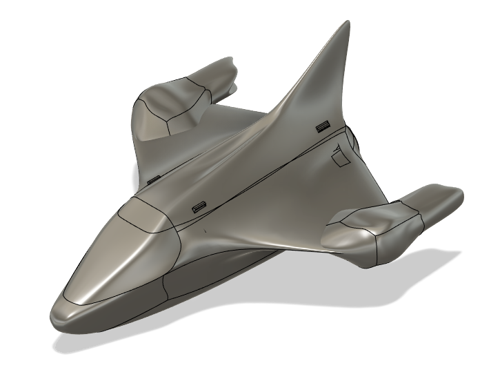 3d stampabile navicella spaziale interni porta gioco spaceplane spazio 3D print model - Mito3D