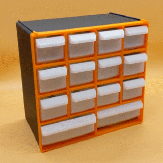 3d imprimível ferramenta bin organizador gabinete Ferramentas acessórios marcenaria escrivaninha organização cozinha despensa escritório casa decoração Utilitário broca 3d print model - Mito3D