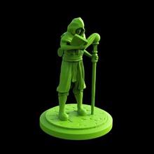 3d printable wizard apprentice miniature game warband wargame wargames tabletop warhammer d&d mage fantasy 32mm 28mm 3d print model - Mito3D