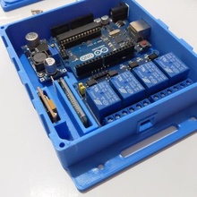 3d basılı arduino uno otomasyon muhafaza + sim800l Bluetooth 4 kanal röle dc gadget 3d print model - Mito3D