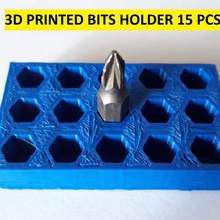 Impreso en 3d bits titular 15 pcs herramienta 3d print model - Mito3D