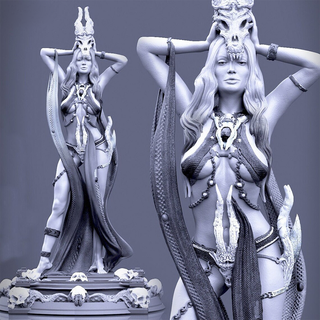 3d imprimé chair osseuse nécromancien 3dprinted résine miniatures donjons Dragons personnage sexy fantaisieminiatures 3d print model - Mito3D