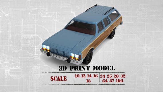 3d printed car ltd country squire terminator2 judgment day cars vehicle hobby auto automotive terminator movie resin truck scale model wheel sla fdm print rc toy diecast 3d print model - Mito3D
