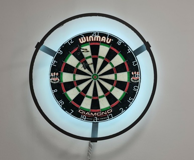 3d printed dartboard led ring light darts table lighting diy 3d print model - Mito3D