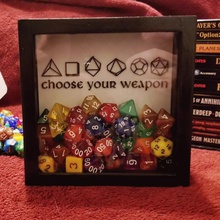 3d printed dnd dice shadow box home dungeons dragons gaming decor 3d print model - Mito3D