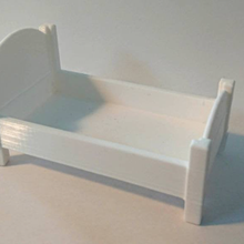 3d printed dollhouse bed children simple easy 3d print model - Mito3D