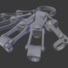 3d printed exoskeleton hands one piece gadget exosquelette 3d print model - Mito3D