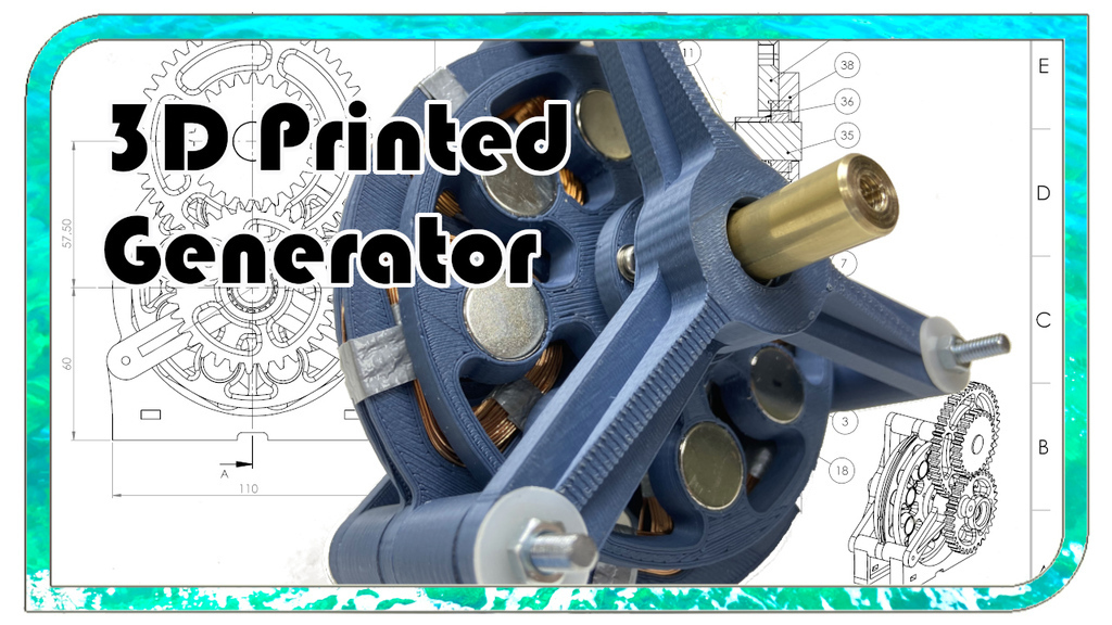 3d printed generator Various engineering diygenerator energy 3D print model - Mito3D
