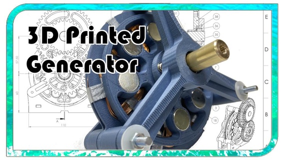 3d impreso generador Ingenieria bricolaje energía 3d print model - Mito3D